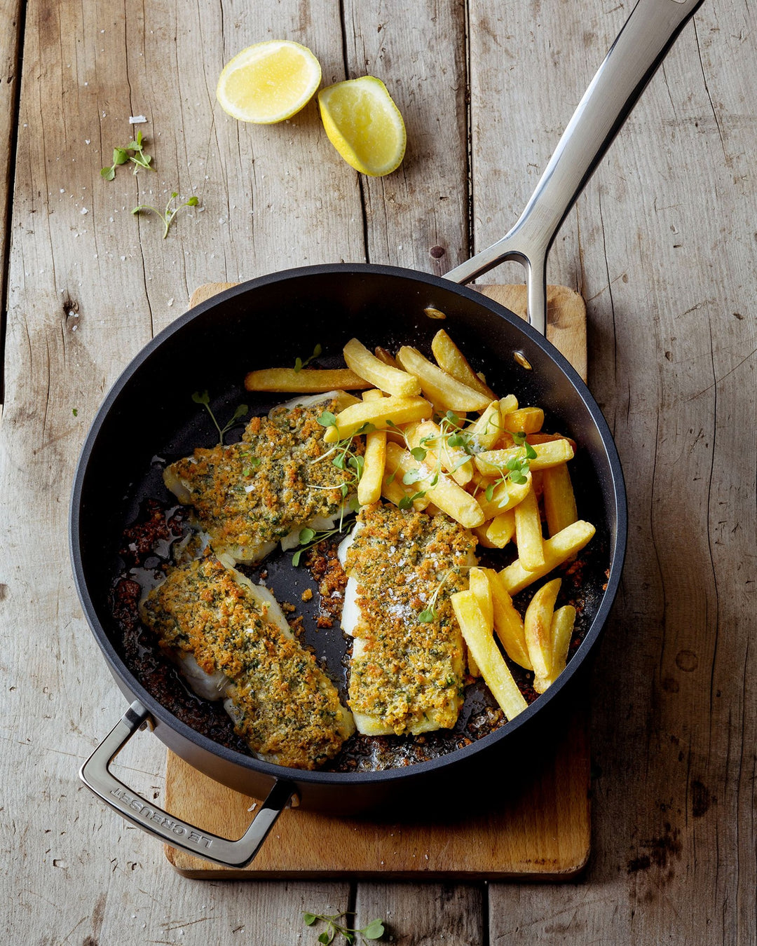 Toughened Non-Stick Saute Pan with Glass Lid