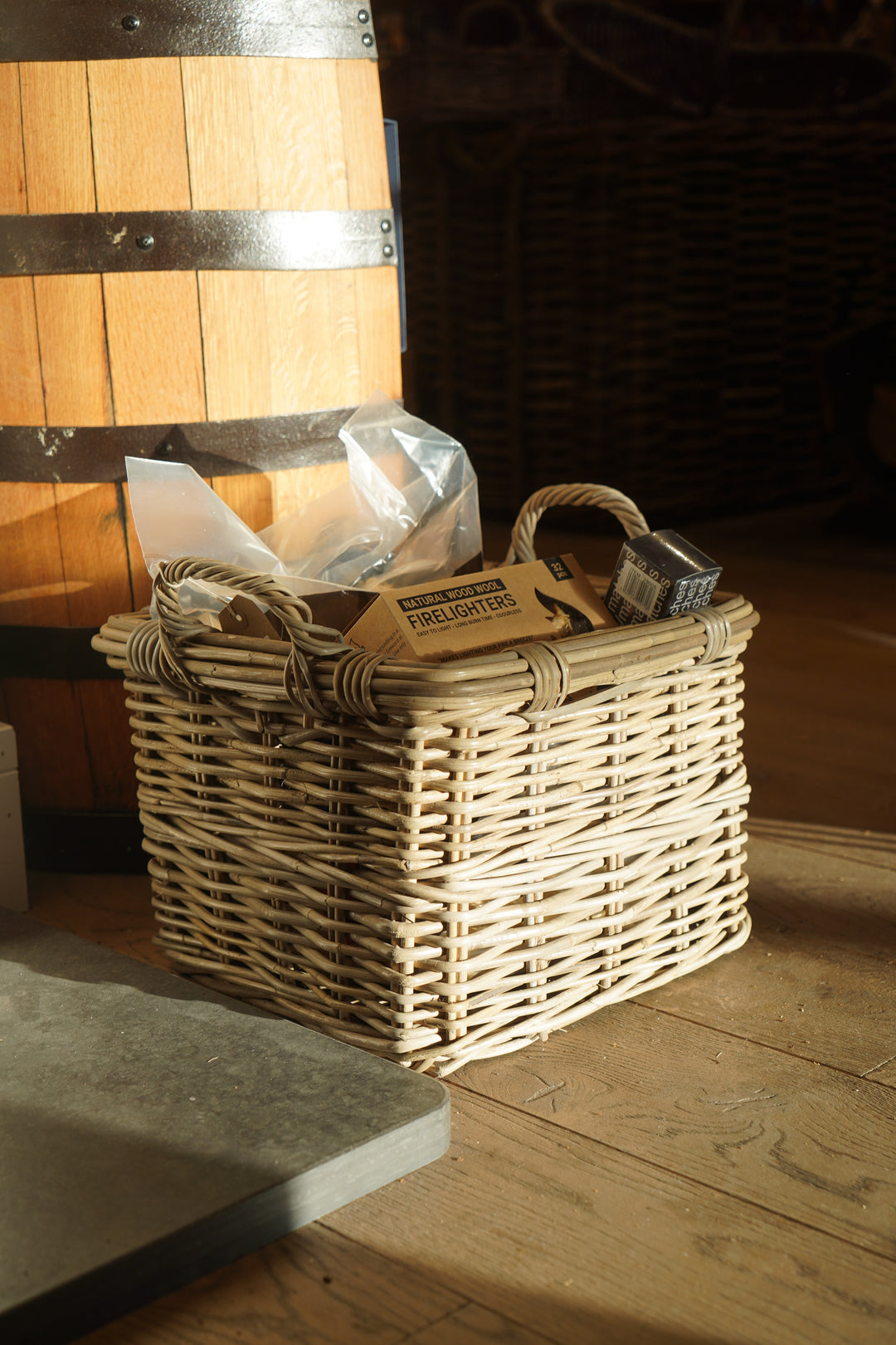 Square Basket with Ear Handles