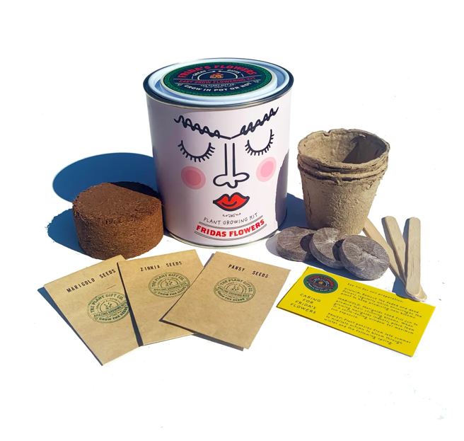 Frida's Flowers. Eco Grow Your Own Plant, Gardening Kit.