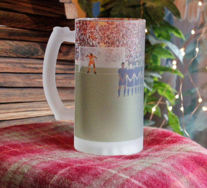 Football Frosted Beer Stein