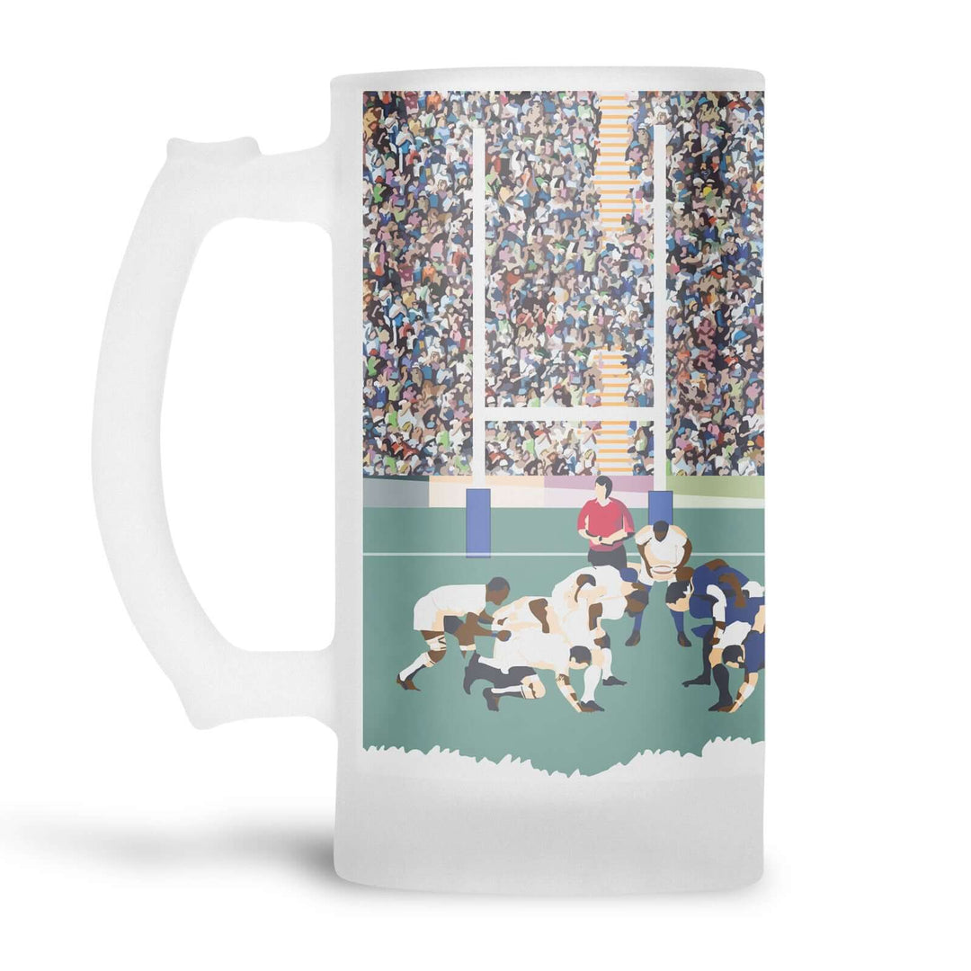 Rugby Frosted Beer Stein