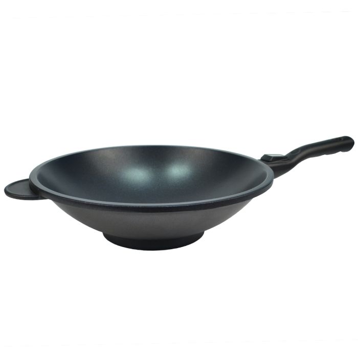 AGA Cast Aluminium Wok with Removable Handle