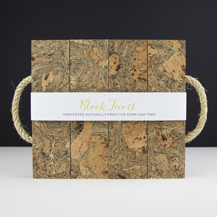 Ice Grey 4 Block Cork Trivet