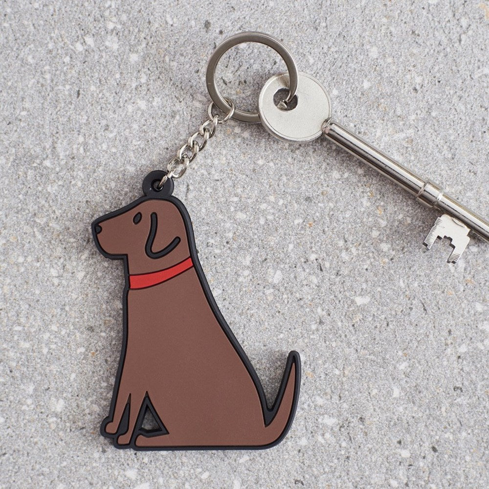 Chocolate Labrador Keyring