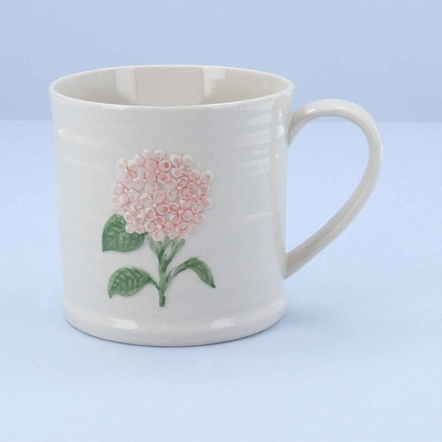 Pink Hydrangea Ceramic Mug