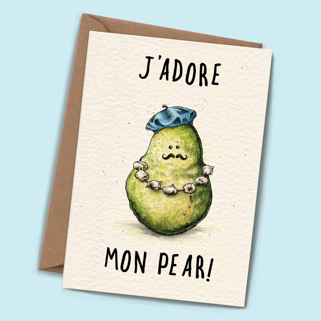 J'adore Mon Pear Card - Father's Day Card