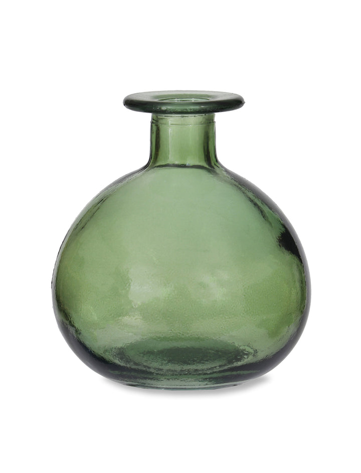 Green Glass Bud Vase