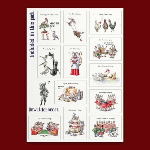 12 Days of Christmas Card Set