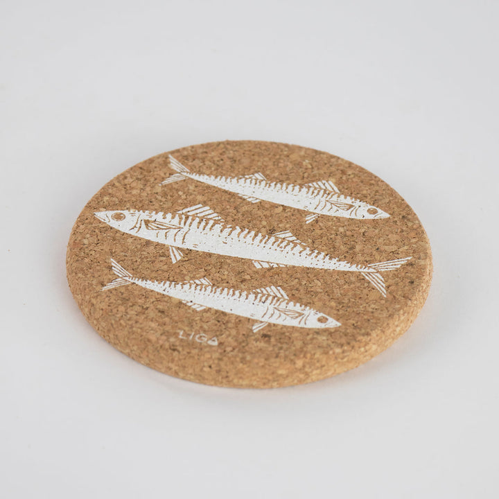 Liga - Cork Set Mackerel Coasters - Set of 4