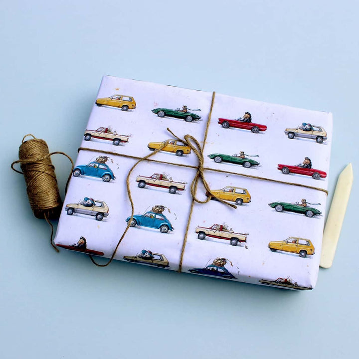 Animal Cars Gift Wrapping Paper