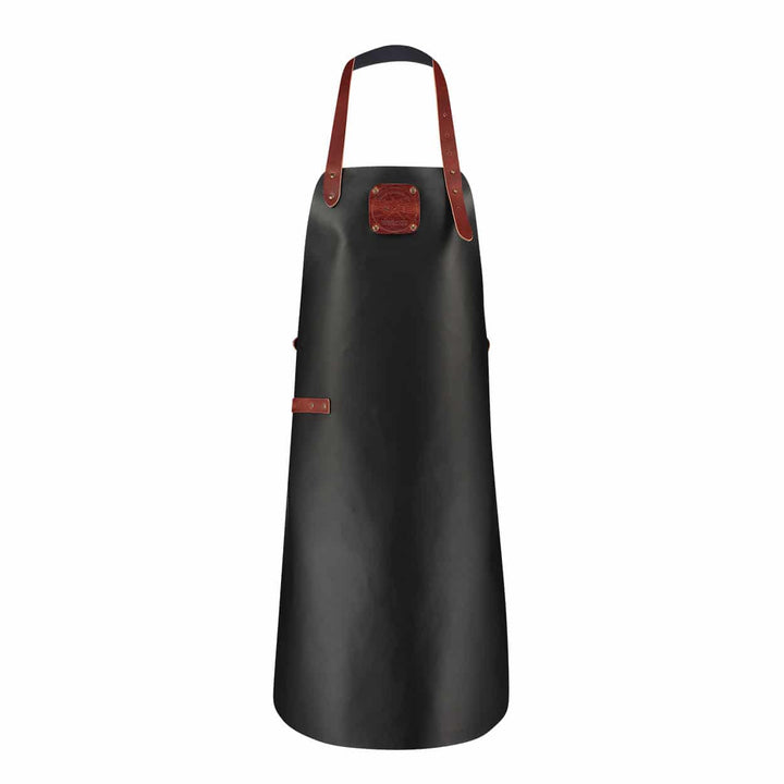 Witloft Large Leather Apron in Black/Cognac