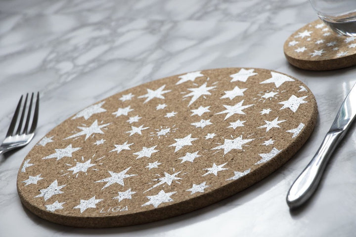 Liga - Cork Placemat - Silver Star